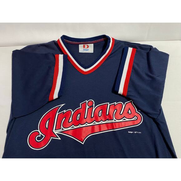 Vintage Cleveland Indians 1995 American League  T-Shirt Size Large 21x28 USA - Picture 5 of 10